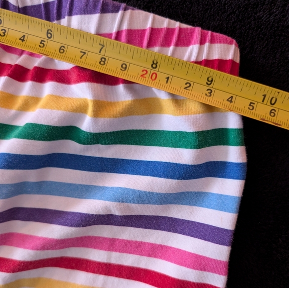 Hanna Andersson Girls Colorful Rainbow Stripe Print Stretch Leggings - Picture 9 of 10